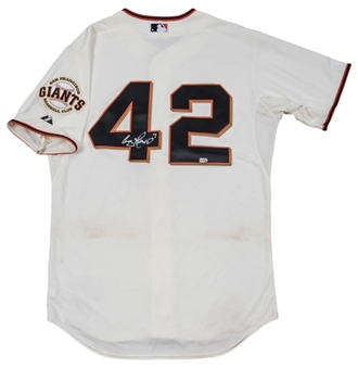 2014 Gregor Blanco Game Used & Signed San Francisco Giants Jackie Robinson Day Jersey Used on 4/15/14 (MLB Authenticated)